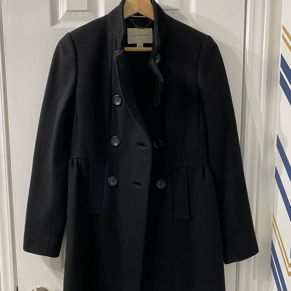 Black wool Banana Republic coat